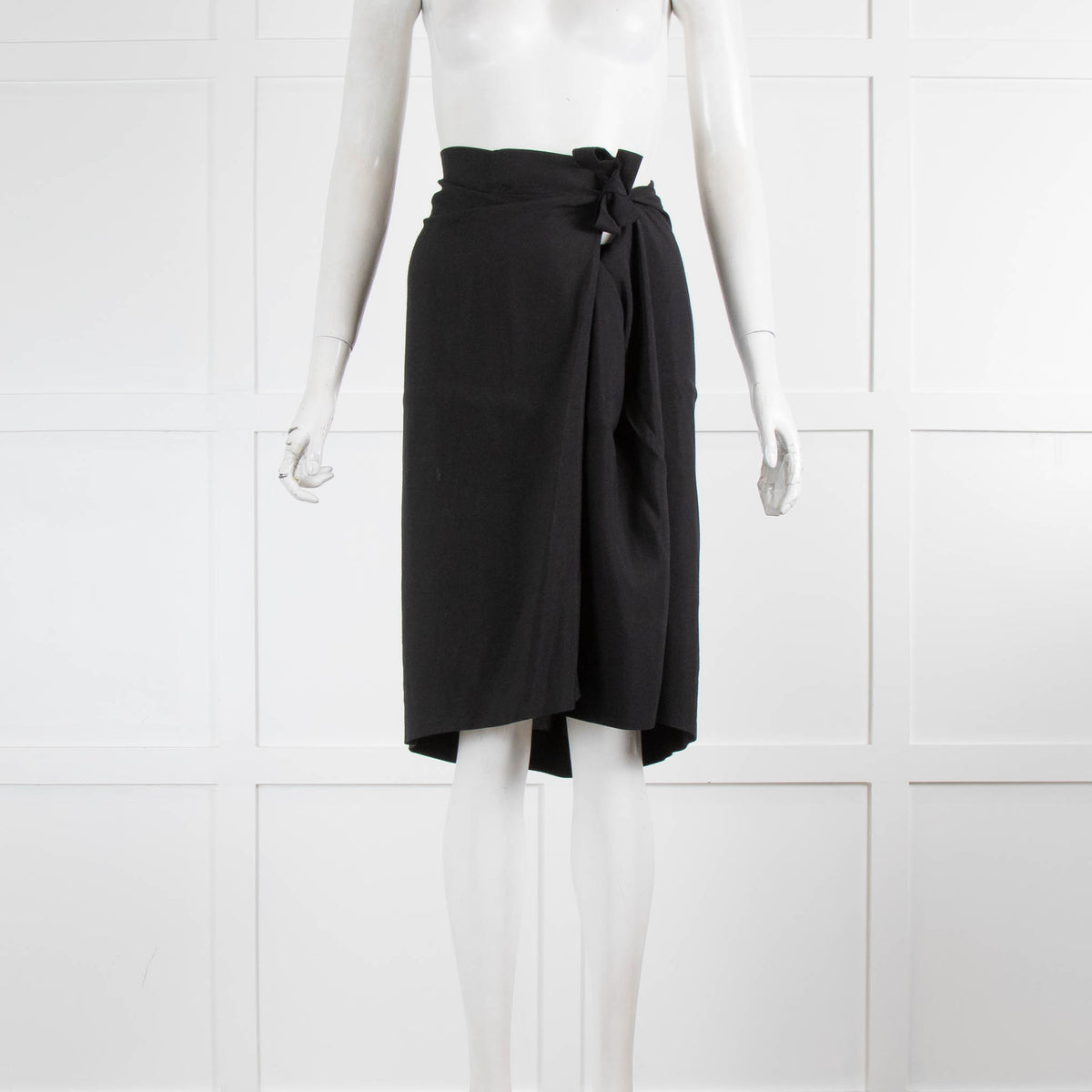 Dries Van Noten Black Wrap Skirt