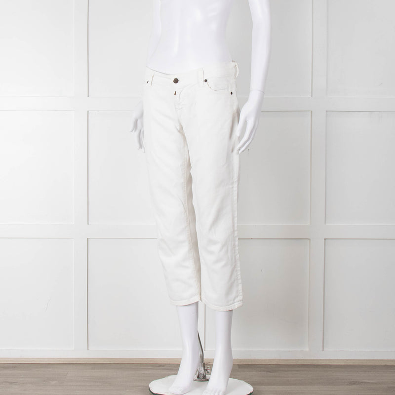 Citizens Of Humanity White Cropped Jeans