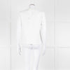 Claudie Pierlot White Scallop Front Detail Short Sleeve Top