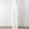 Maje White Wide Legged Unstitched Hem Jeans