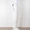Maje White Wide Legged Unstitched Hem Jeans
