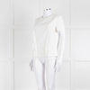 Claudie Pierlot White Scallop Front Detail Short Sleeve Top