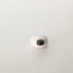 Bvlgari Chandra White Ceramic 18ct Yellow Gold Blue Topaz Ring