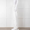 Maje White Wide Legged Unstitched Hem Jeans