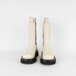 Bottega Veneta Cream Chelsea Lug Boot