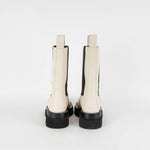 Bottega Veneta Cream Chelsea Lug Boot