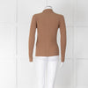 Weekend Max Mara Tan Ribbed Cardigan