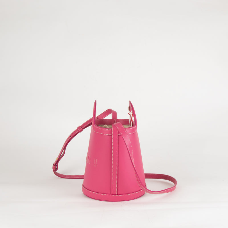 Marni Pink Leather Tropicalia Bucket Bag