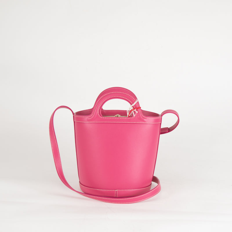Marni Pink Leather Tropicalia Bucket Bag