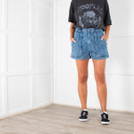 DL1961 Blue Atlas Laser Marie Denim Shorts