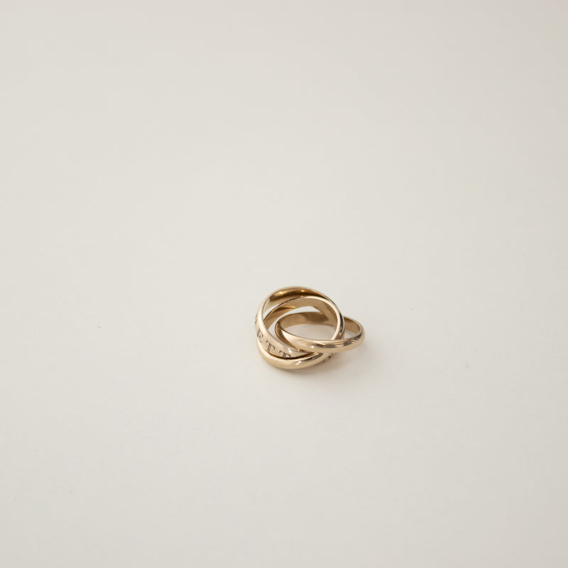 Cartier 18ct Pale Gold Or Amour Et Trinity Ring