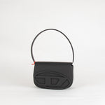 Diesel Matte Black D Logo Shoulder Bag