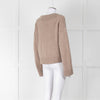 Bella Dahl Brown Collard Cashmere Mix Jumper