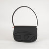 Diesel Matte Black D Logo Shoulder Bag
