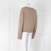 Bella Dahl Brown Collard Cashmere Mix Jumper