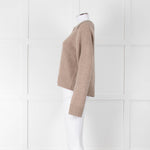 Bella Dahl Brown Collard Cashmere Mix Jumper