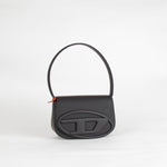 Diesel Matte Black D Logo Shoulder Bag