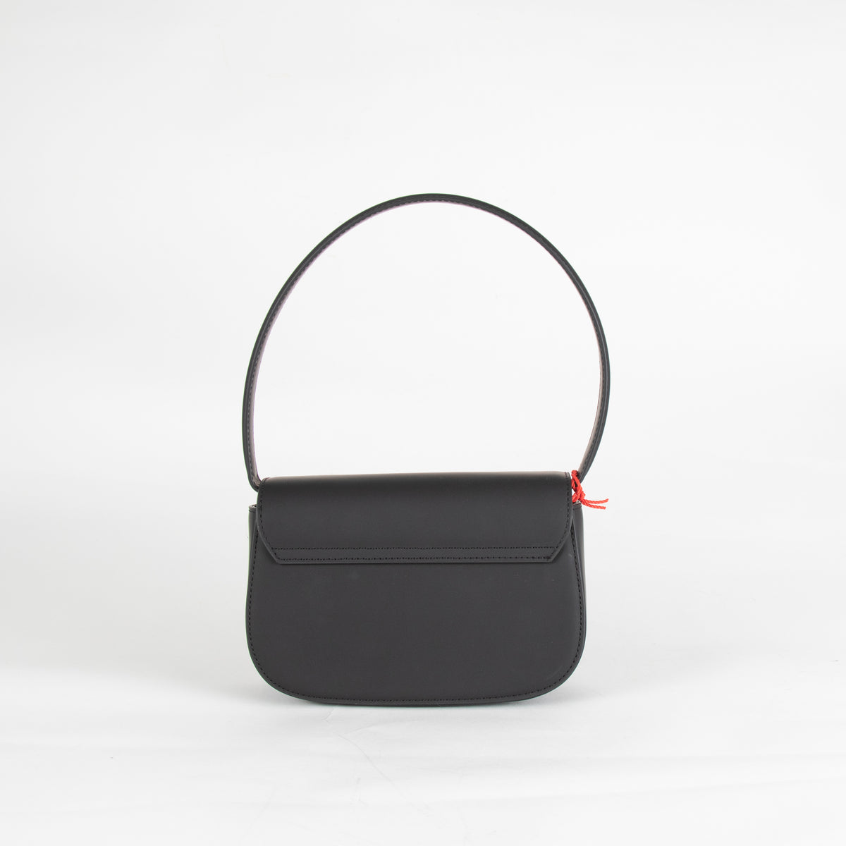 Diesel Matte Black D Logo Shoulder Bag