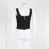 LoveShackFancy Black Lace Sleeveless Bustier Top