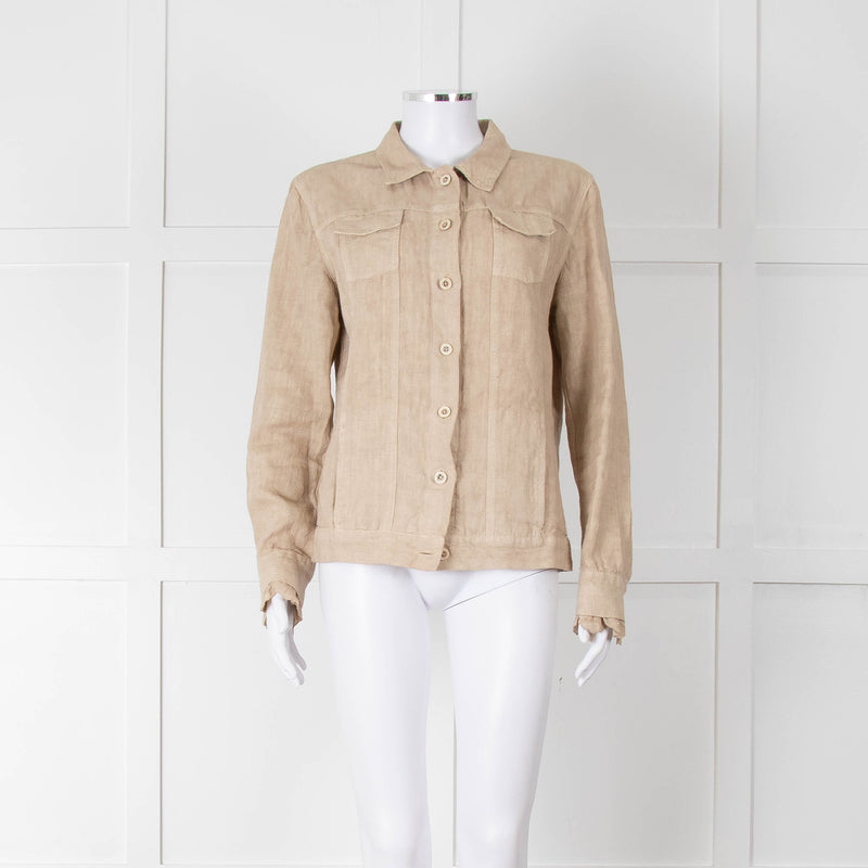 Haris Cotton Beige Linen Jacket