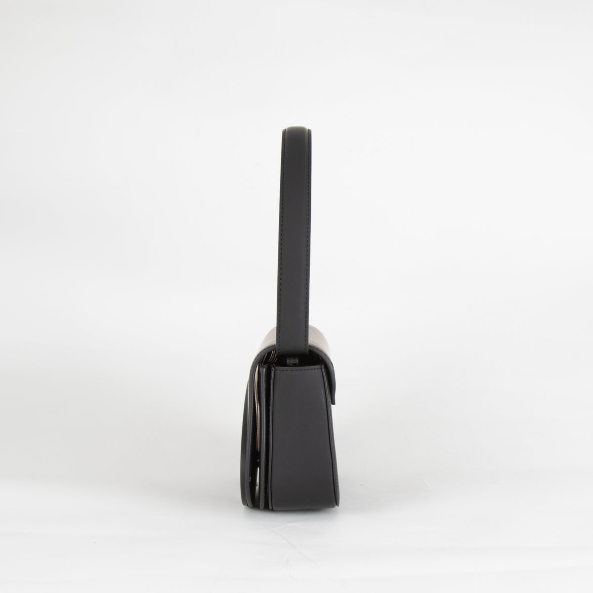 Diesel Matte Black D Logo Shoulder Bag