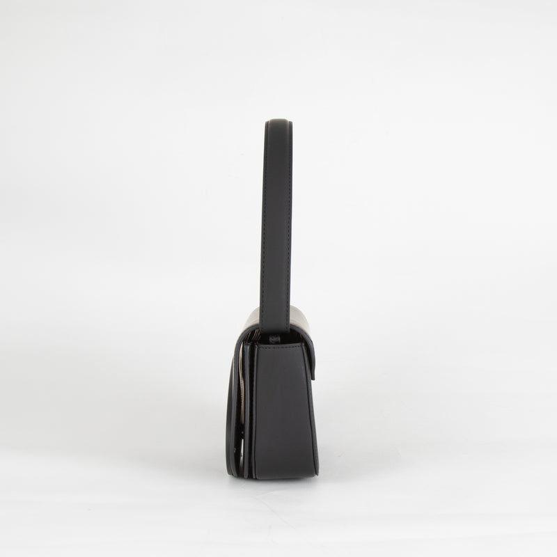 Diesel Matte Black D Logo Shoulder Bag