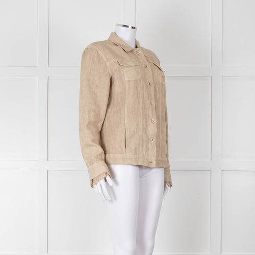 Haris Cotton Beige Linen Jacket
