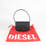 Diesel Matte Black D Logo Shoulder Bag