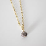 Kirstie Le Marque Gold Chain With Pave Set Ball Pendant