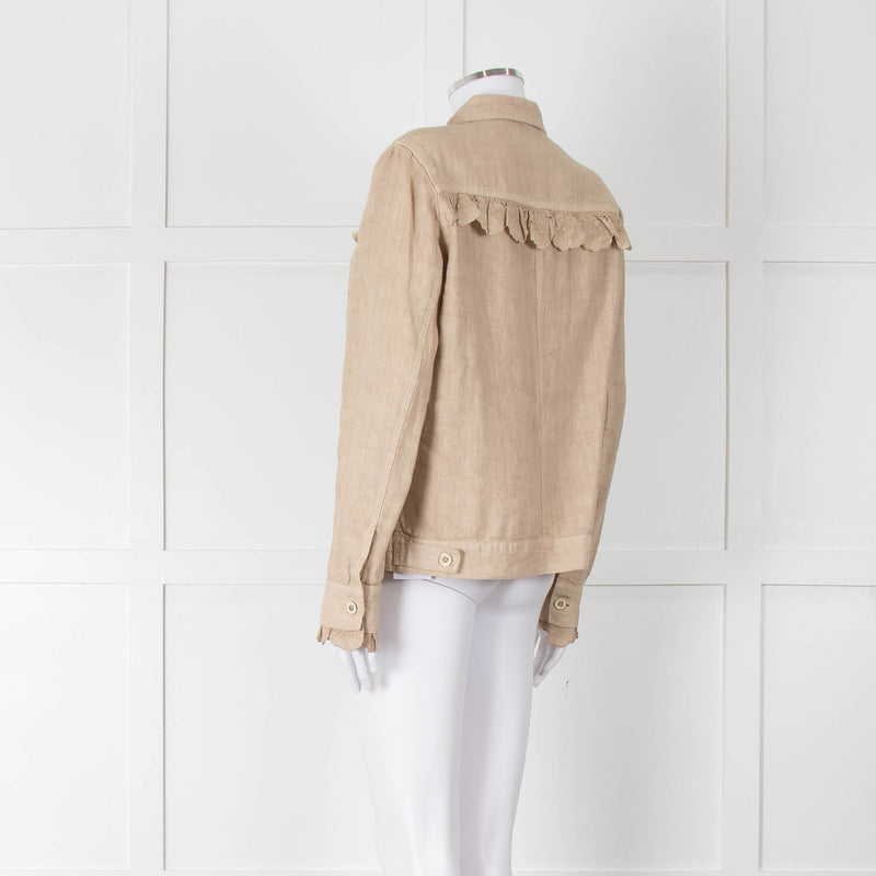 Haris Cotton Beige Linen Jacket