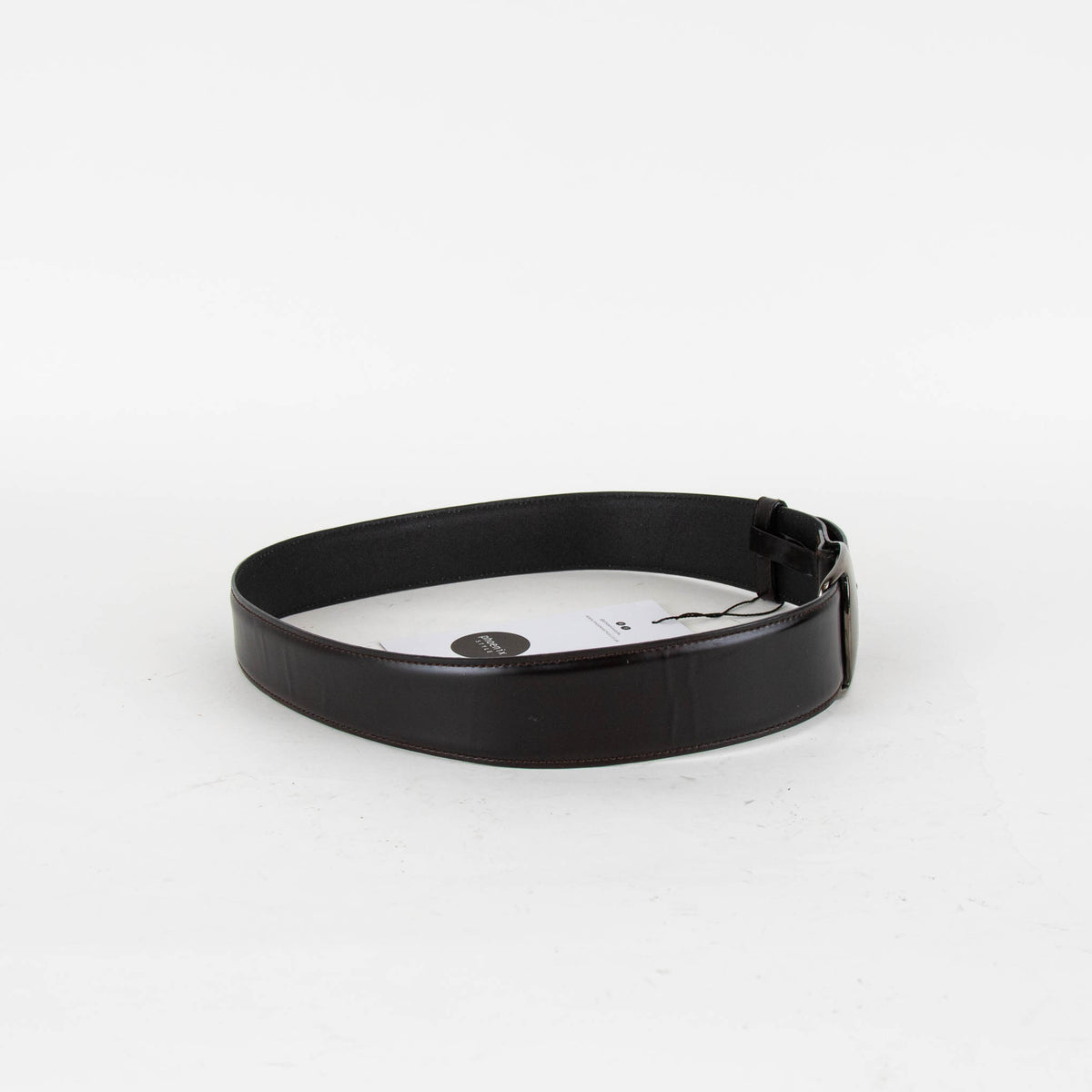 Salvatore Ferragamo Brown Belt with Grey Buckle