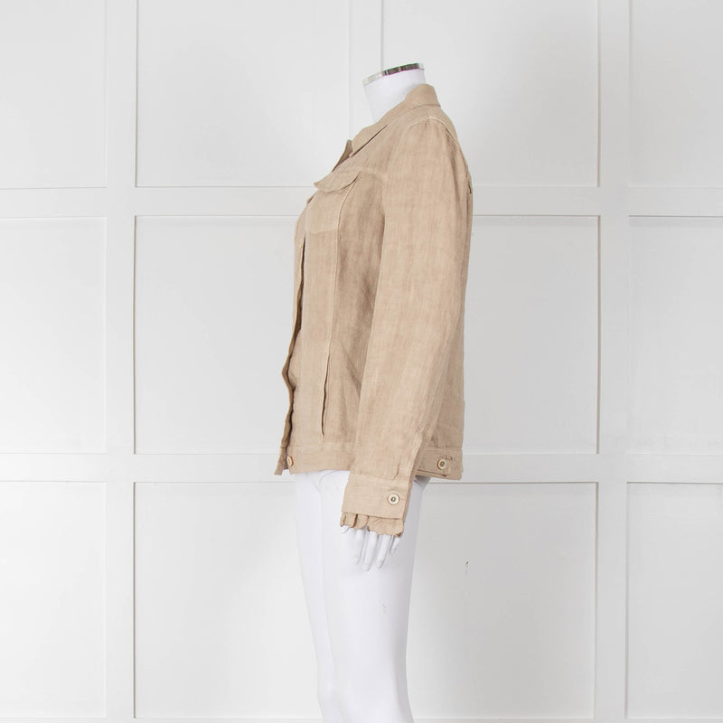 Haris Cotton Beige Linen Jacket