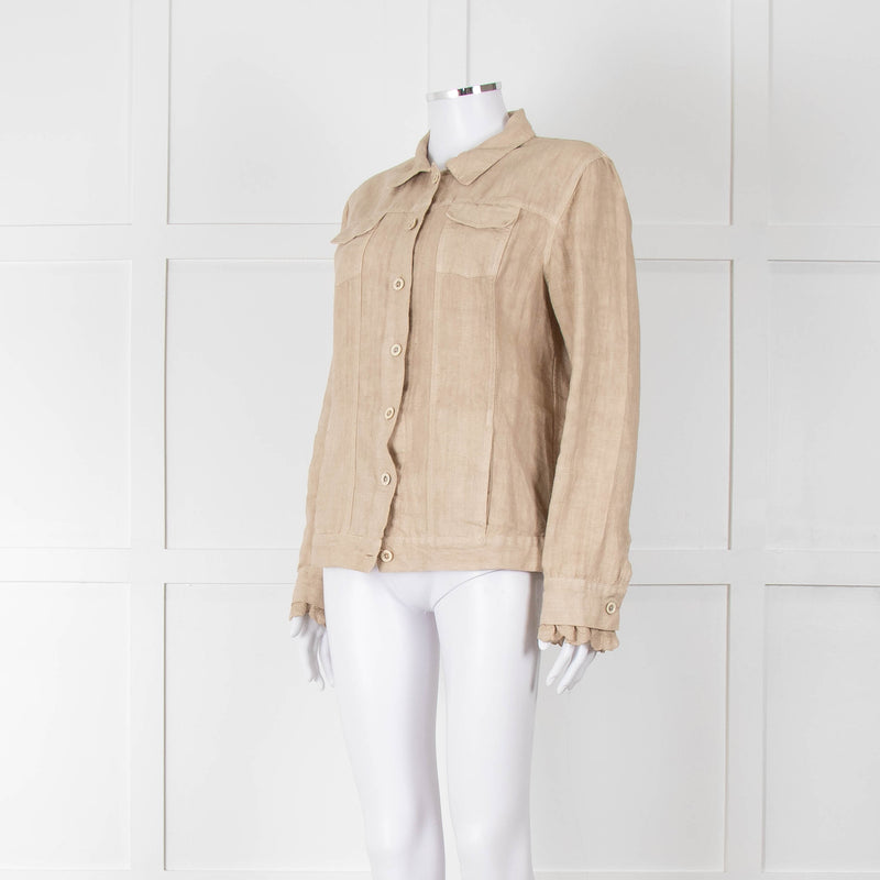 Haris Cotton Beige Linen Jacket
