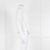 Vanessa Bruno Cream Linen Embroidered Scallop Trim Top