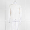 Vanessa Bruno Cream Linen Embroidered Scallop Trim Top