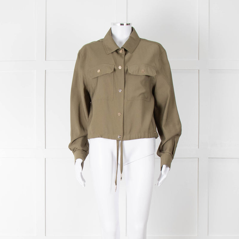 Rino & Pelle Khaki Blouse Jacket With Gold Buttons