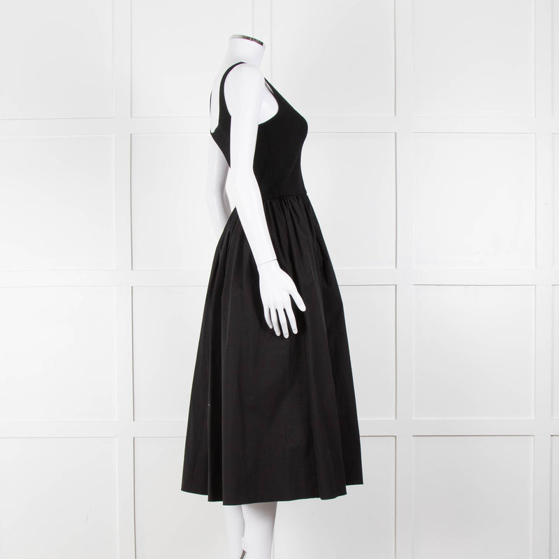 Theory Black Stretchy Top Sleeveless Dress