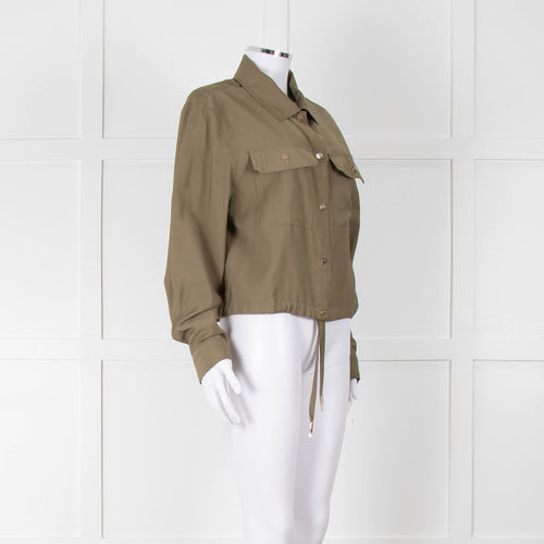 Rino & Pelle Khaki Blouse Jacket With Gold Buttons