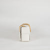 Bottega Veneta White Woven Intrecciato Casette Pochette with Chain Strap
