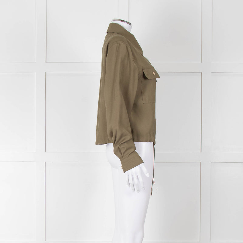 Rino & Pelle Khaki Blouse Jacket With Gold Buttons