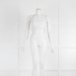 Rag & Bone White Leather Halter Neck Top