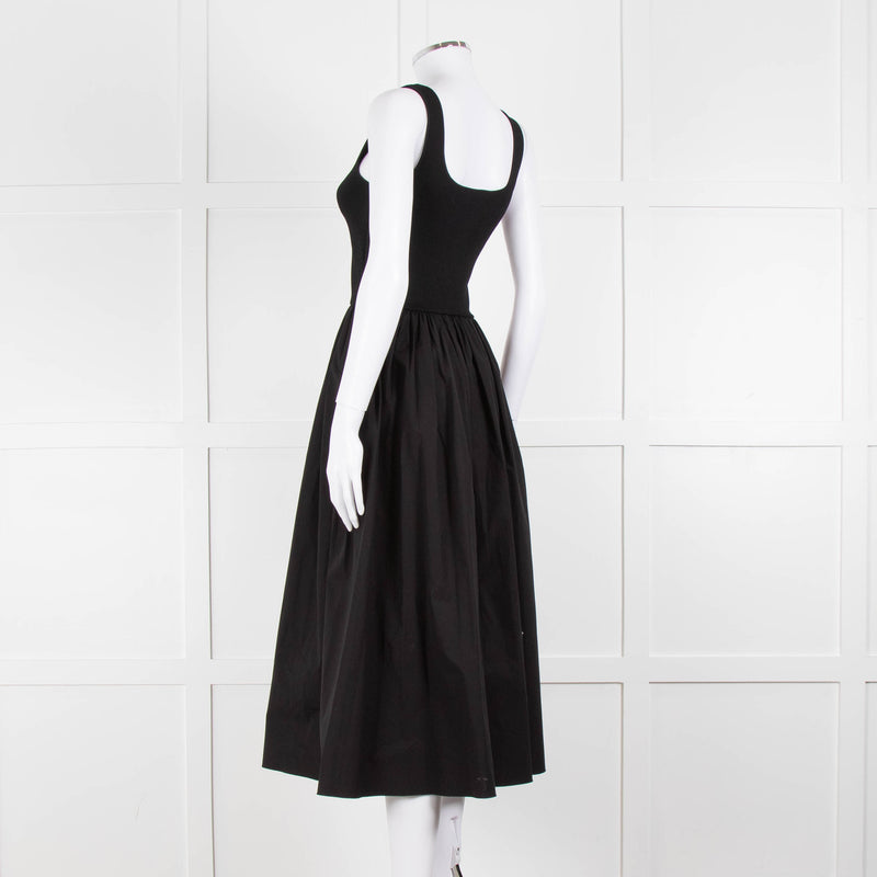 Theory Black Stretchy Top Sleeveless Dress