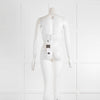 Rag & Bone White Leather Halter Neck Top