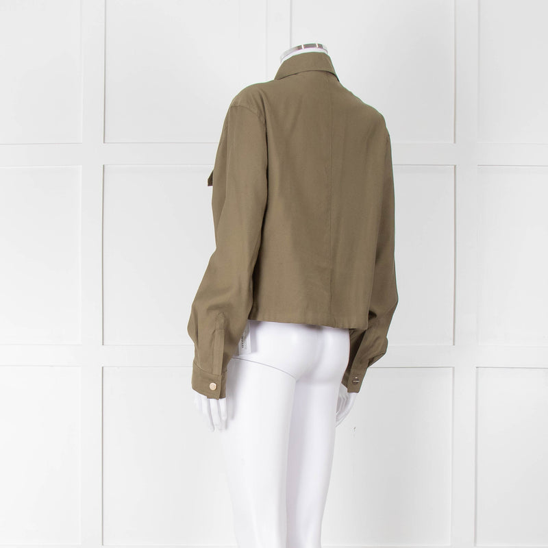 Rino & Pelle Khaki Blouse Jacket With Gold Buttons