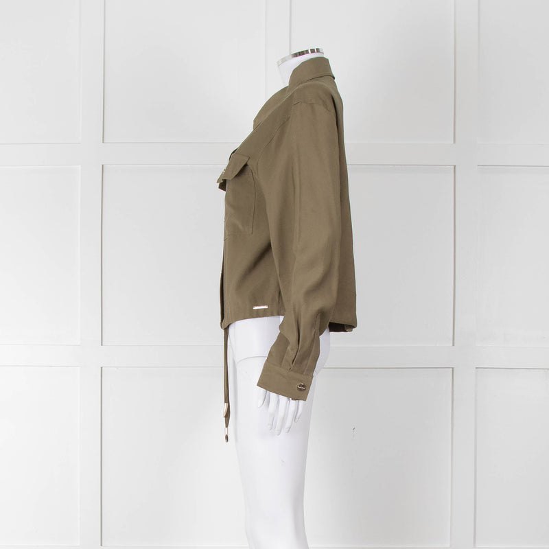 Rino & Pelle Khaki Blouse Jacket With Gold Buttons