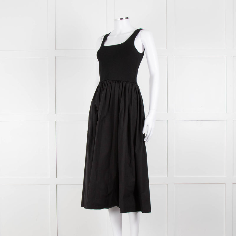 Theory Black Stretchy Top Sleeveless Dress