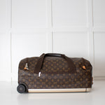 Louis Vuitton Brown Monogram Horizon Soft 55 Trolley Duffle Bag
