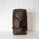 Louis Vuitton Brown Monogram Horizon Soft 55 Trolley Duffle Bag
