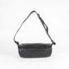 Bottega Veneta Black Intrecciato Woven Crossbody Bag