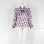 Phoebe Grace Lilac Green Pussy Bow Long Sleeve Blouse